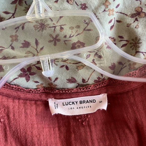 Lucky brand red embroidered blouse - Picture 3 of 3